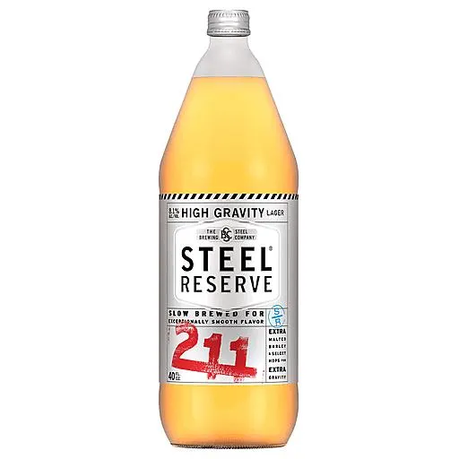 Steel Reserve High Gravity Lager 211 Beer 40 fl oz