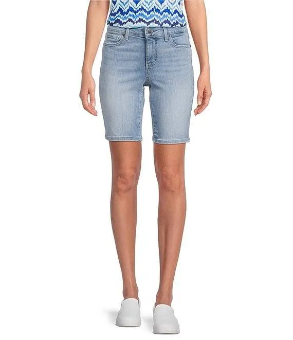 Ella Straight Side Slit Denim Shorts