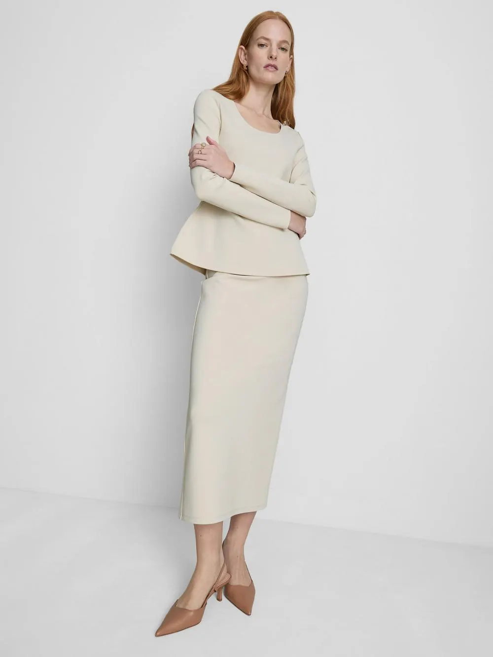 Paula Echevarría Compact Midi Skirt