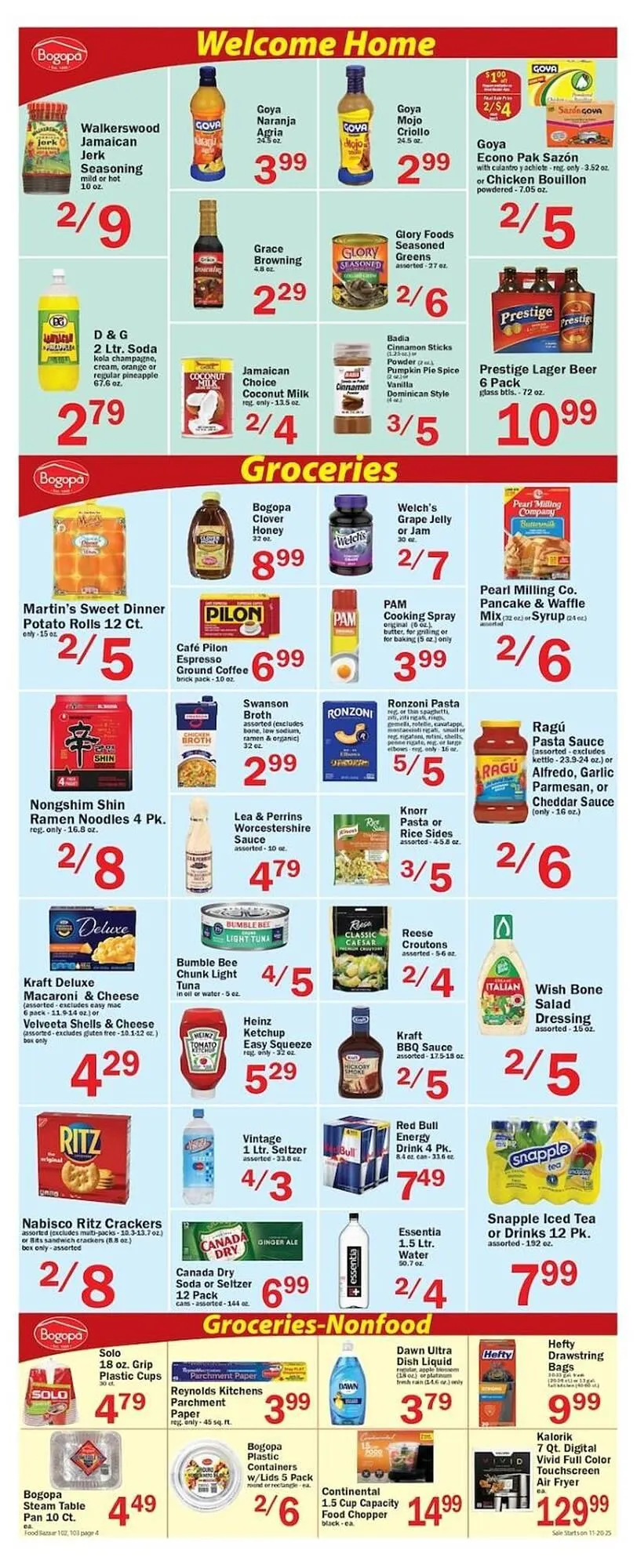Weekly promotion Food Bazaar circular spanning from November 20 to November 26 2025 - Page 4 for Catalogue 365