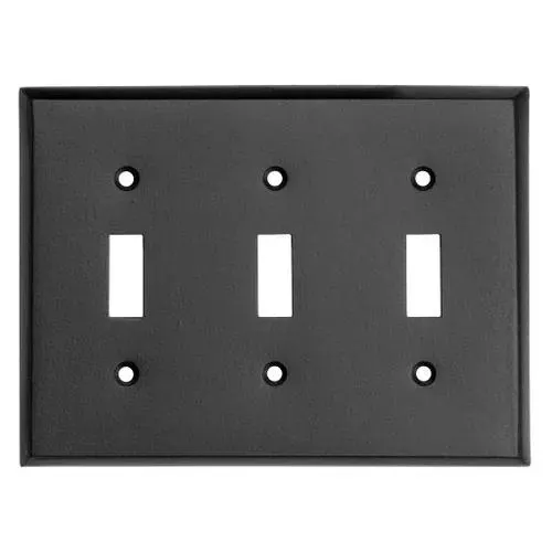 Ageless Iron Triple Toggle Switchplate