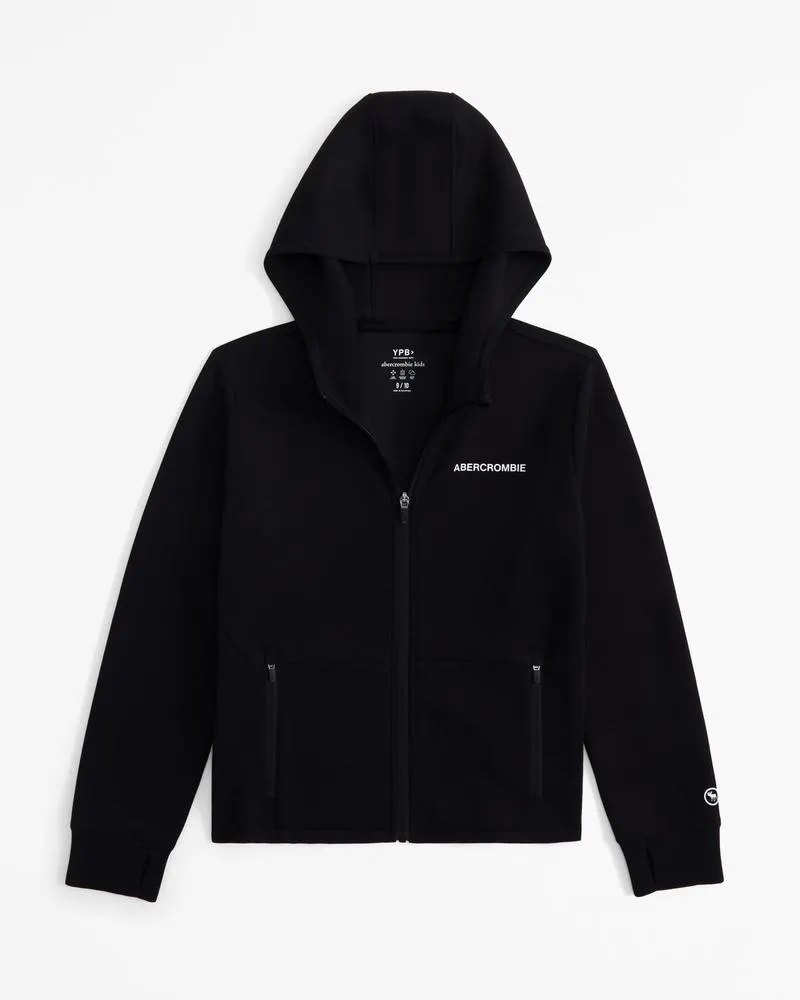 ypb neoknit active logo full-zip hoodie