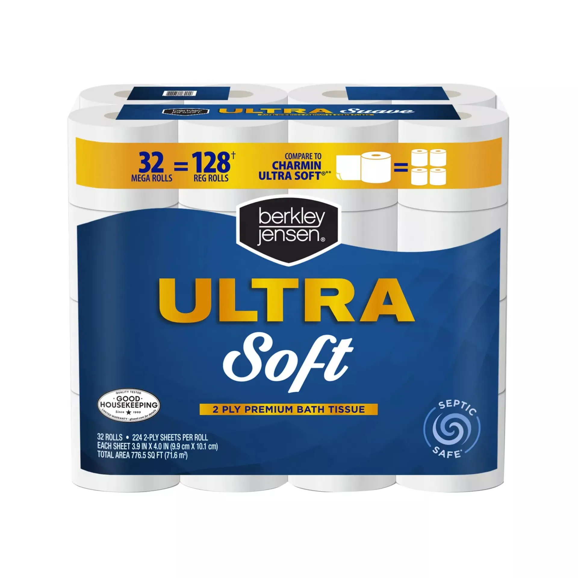 Berkley Jensen Ultra Soft Bath Tissue, 32 ct./224 sheets per roll