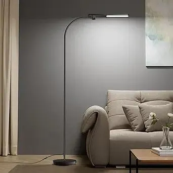 Honeywell LED Floor Lamp, F4 Sunturalux™ Gooseneck Floor Lamps for Living Room, Super Bright Stepless Dimmable Tall Standing Lamp, Modern Eye-Caring Reading Floor Lamp for Bedroom Office Study