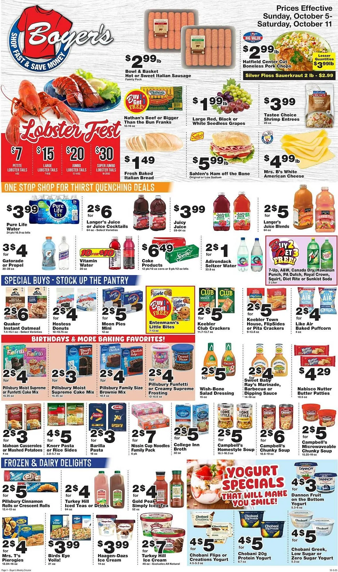 Weekly ad Boyer's Food Markets weekly ad from October 5 to October 11 2025 - Page 1