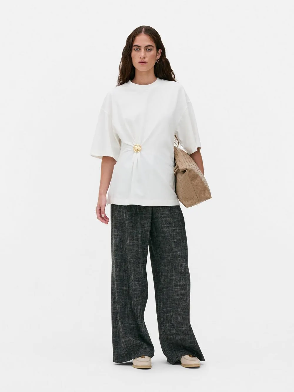 Cotton Rich Cinched Waist Top