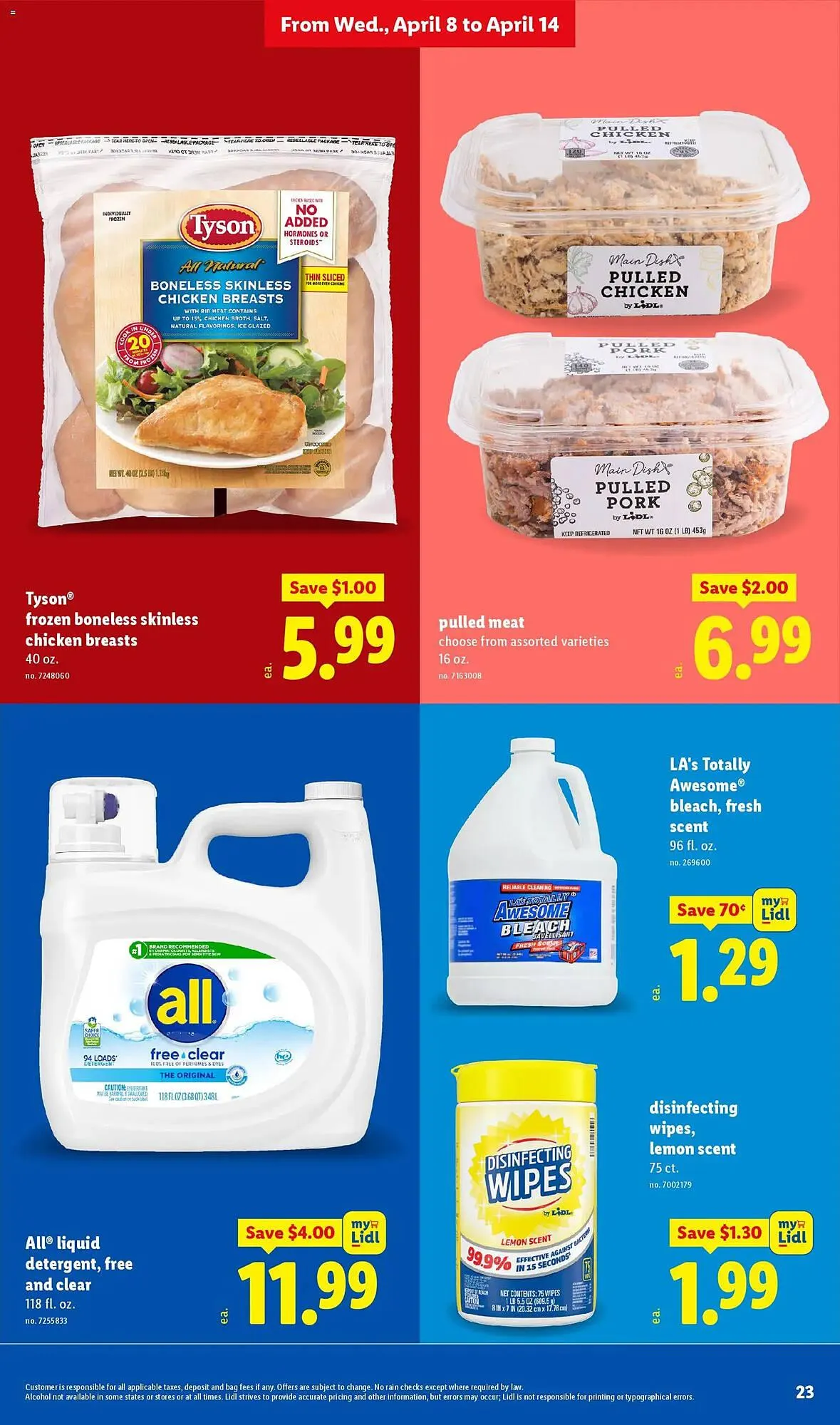 Weekly promotion Lidl weekly ad spanning from April 8 to April 14 2026 - Page 23 for Catalogue 365