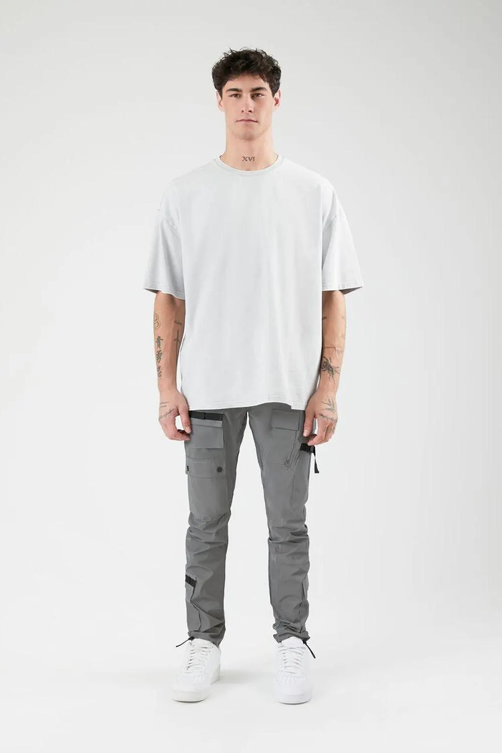 Slim-Fit Drawstring Cargo Joggers