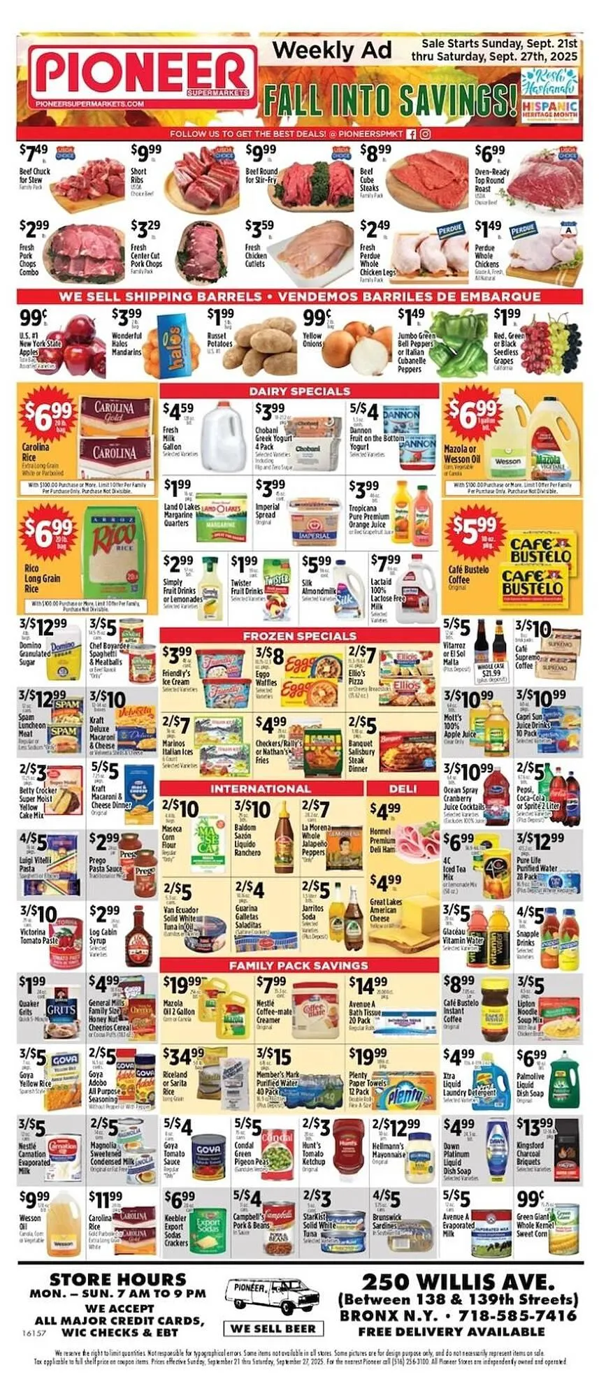 Weekly ad Pioneer Supermarkets weekly ad from September 21 to September 27 2025 - Page 1