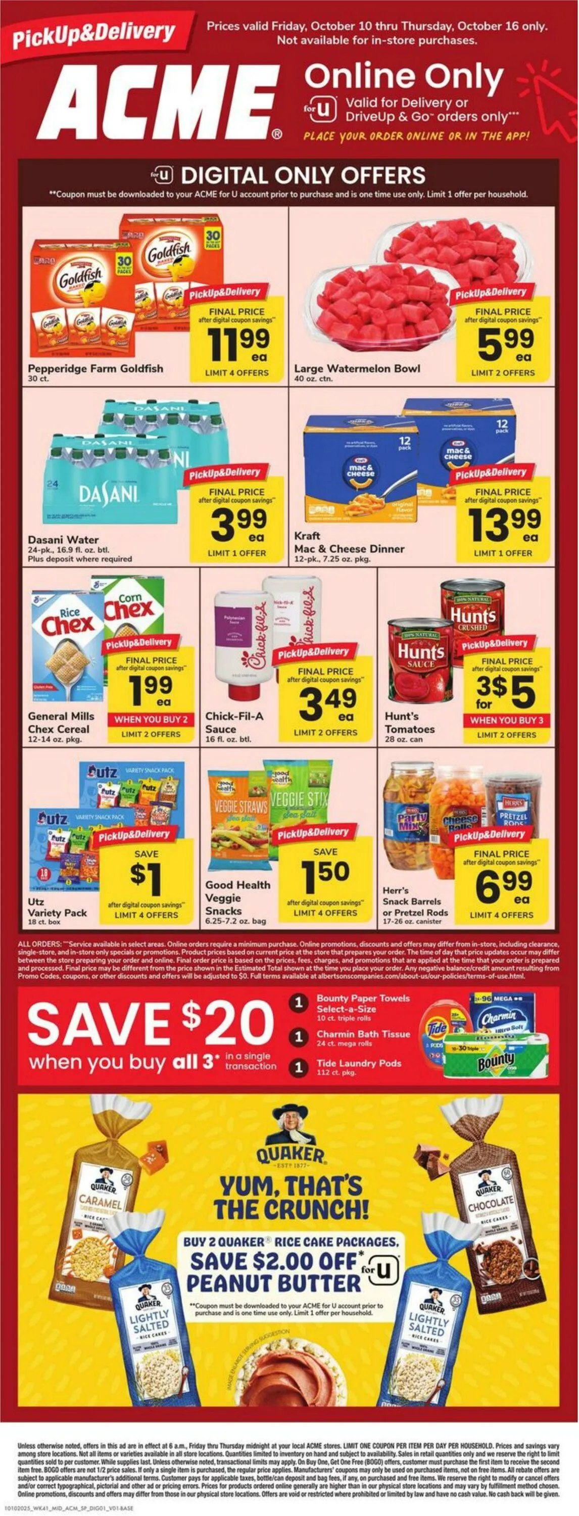 Weekly ad Acme Current weekly ad from October 10 to October 16 2025 - Page 1