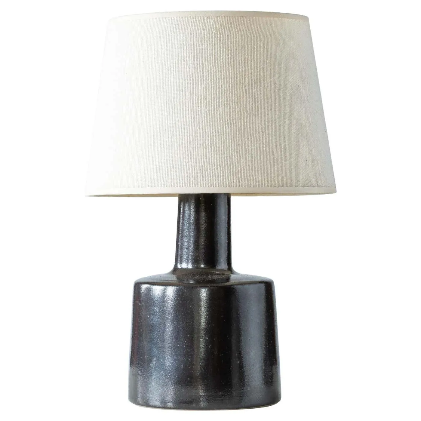 Martz / Marshall Studios Ceramic Pottery Table Lamp — Glossy Black Glaze