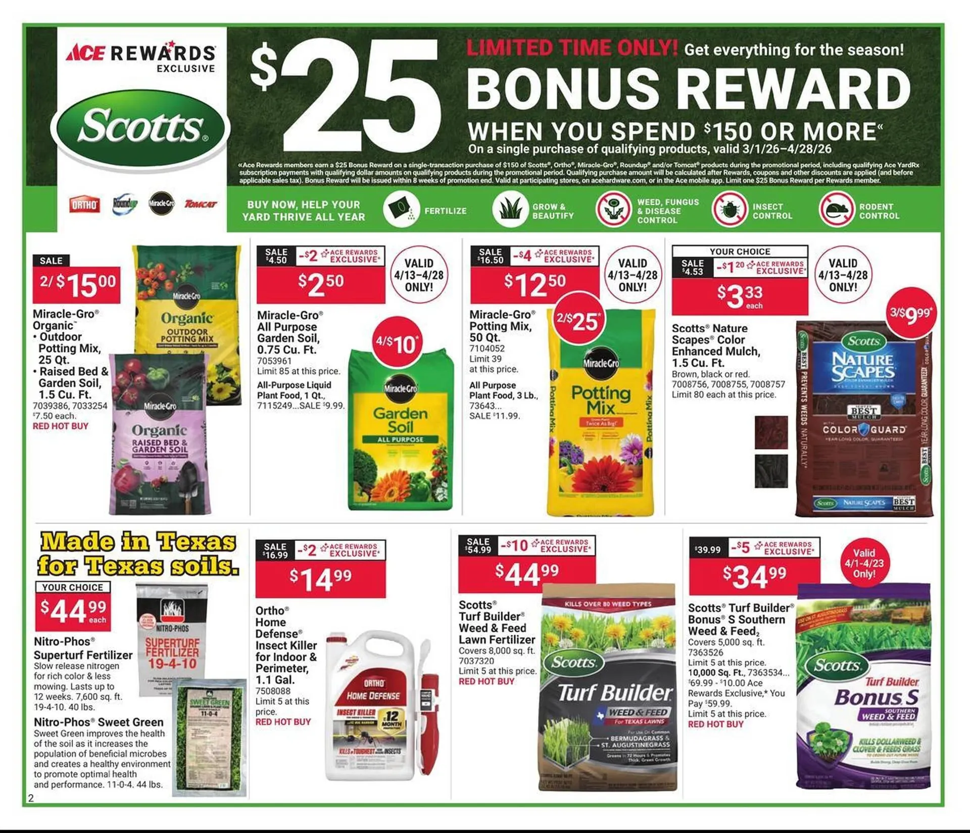 Weekly ad Ace Hardware flyer from April 1 to April 28 2026 - Page 2