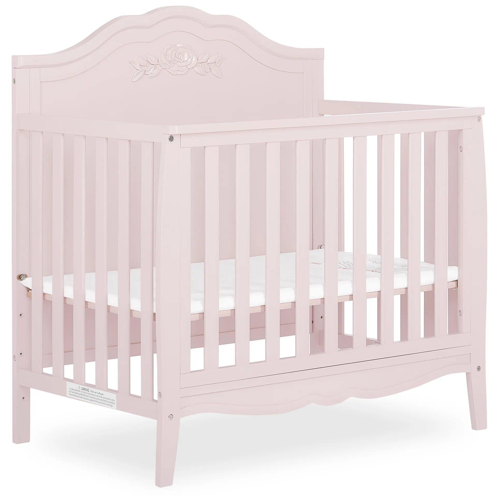 Sweetpea Baby Rose Convertible Mini Crib