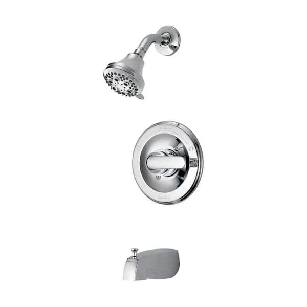Classic Single-Handle 5-Spray Tub and Shower Faucet with Stops in Chrome (Valve Included)