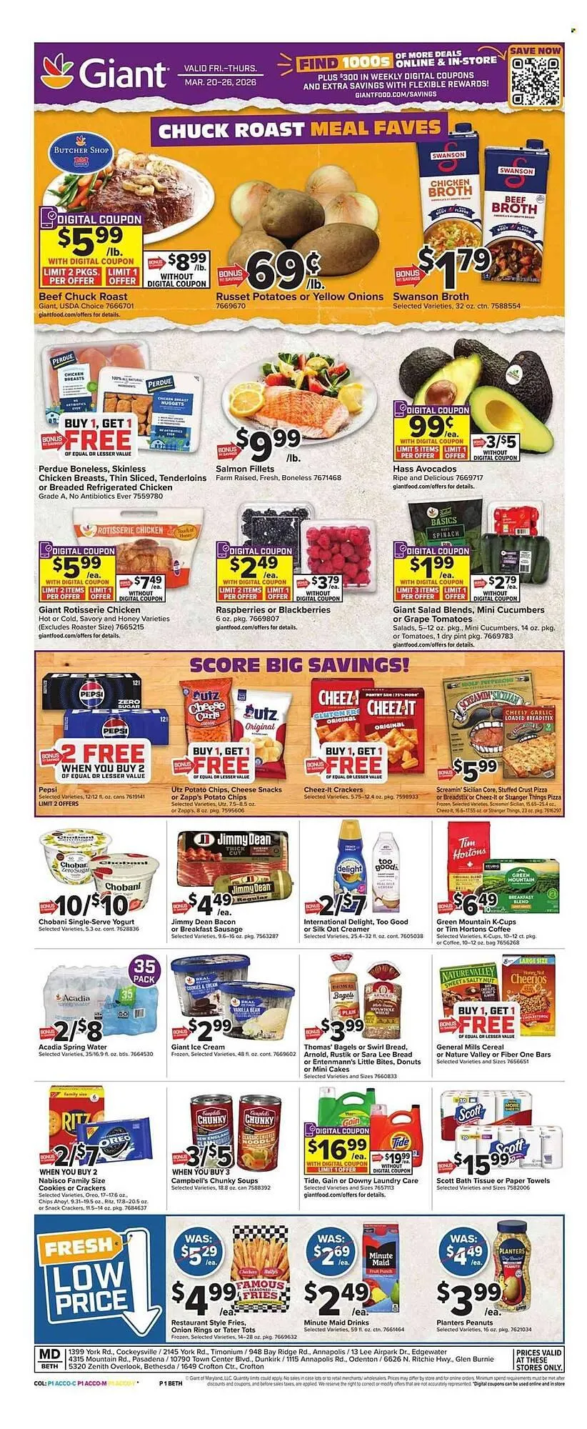 Giant Food weekly ad - 1