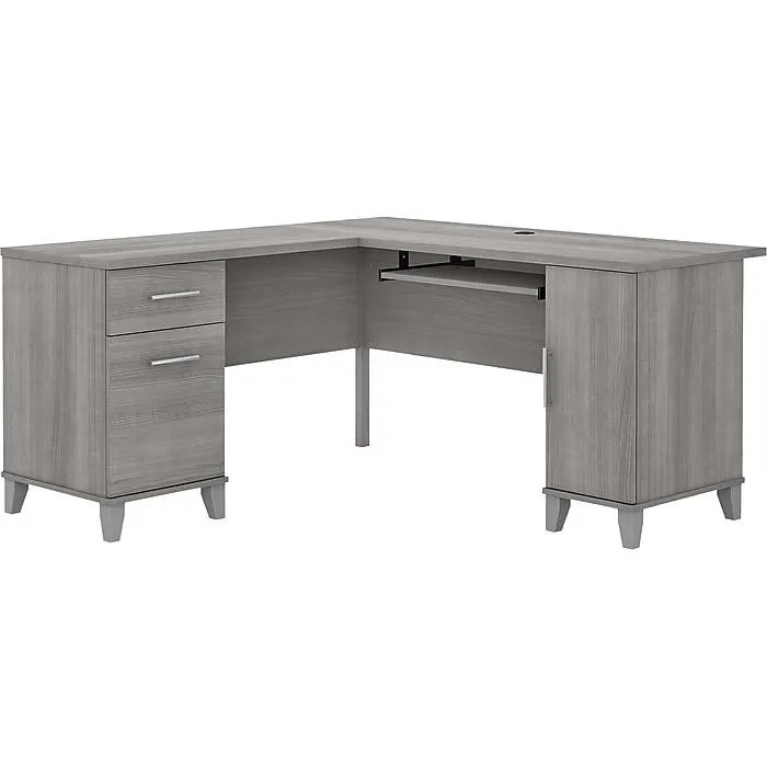 Bush Furniture Somerset 60"W L Shaped Desk with Storage,