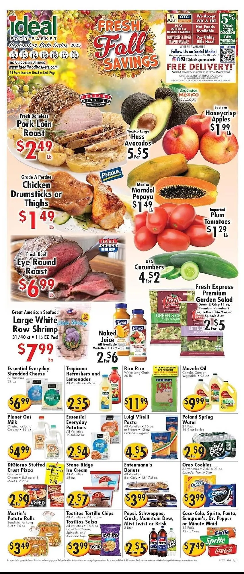 Weekly ad Ideal Food Basket circular from September 12 to September 18 2025 - Page 1