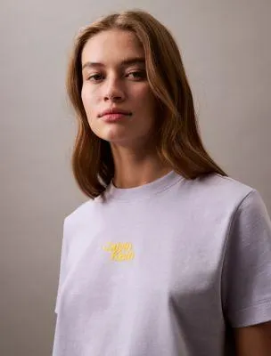 Flocked Logo Graphic Slim T-Shirt