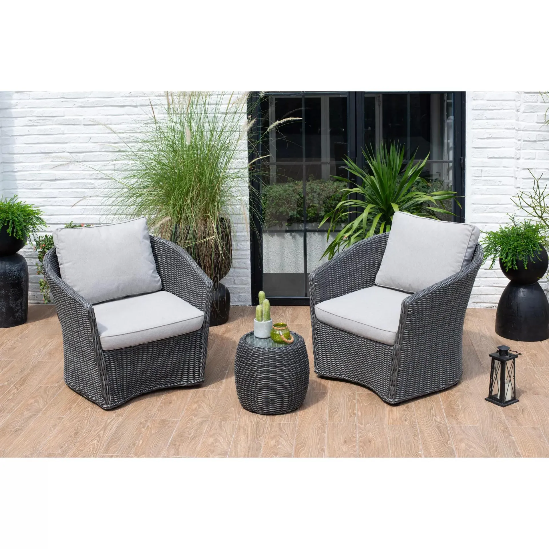 Amazonia Dark Cottage 3-Pc. Outdoor Patio Conversation Set
