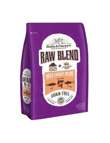 Stella & Chewy's Kibble-Raw Blend Wild Caught Recipe Cat Food, 5 Pounds