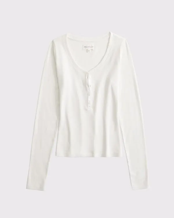 Long-Sleeve Rib Henley