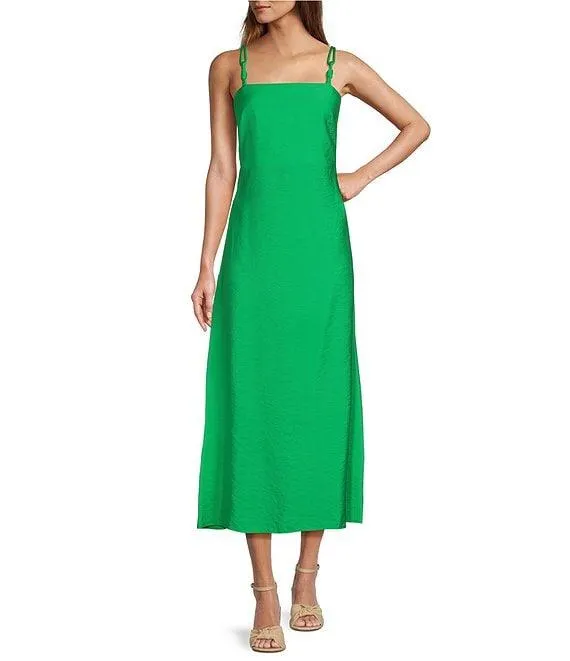 Isabella Square Neck Sleeveless A-Line Dress