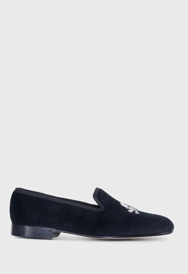 Tyler Velvet Skull Slip-on
