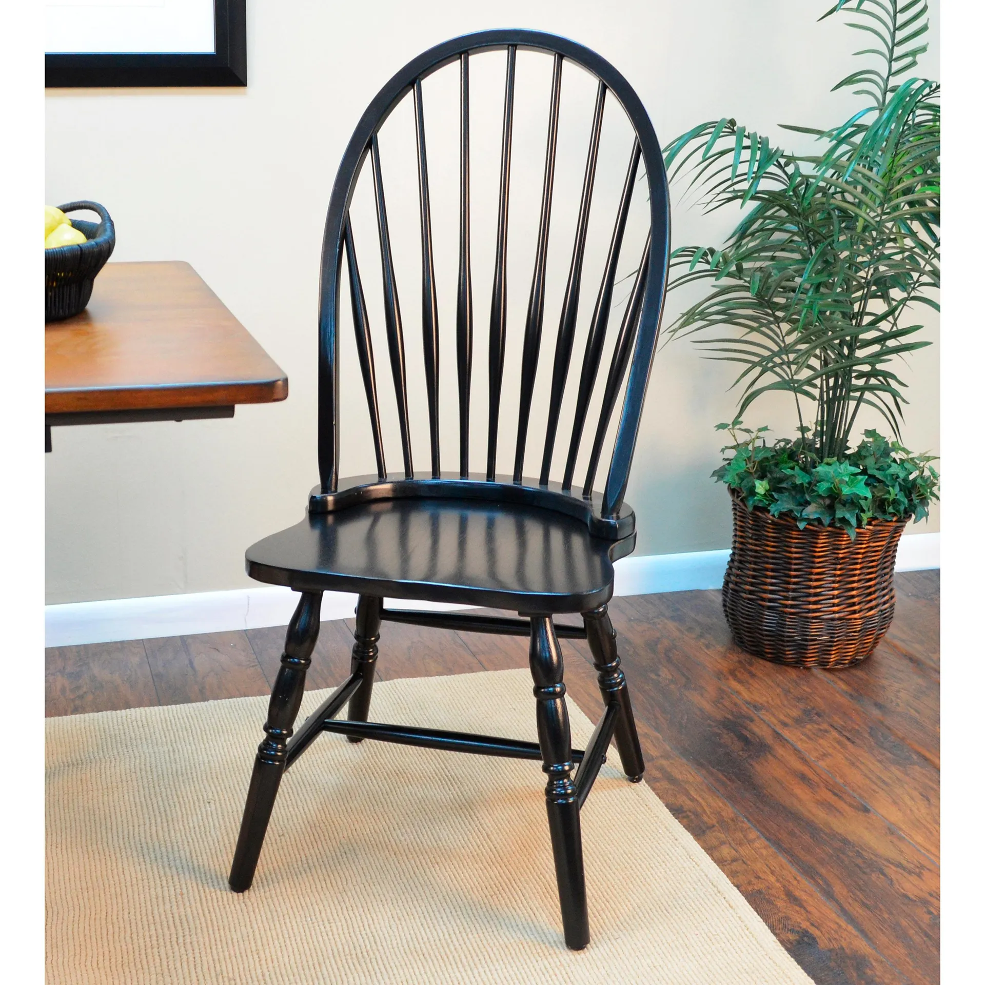 Traditional Hardwood Windsor Back Chair