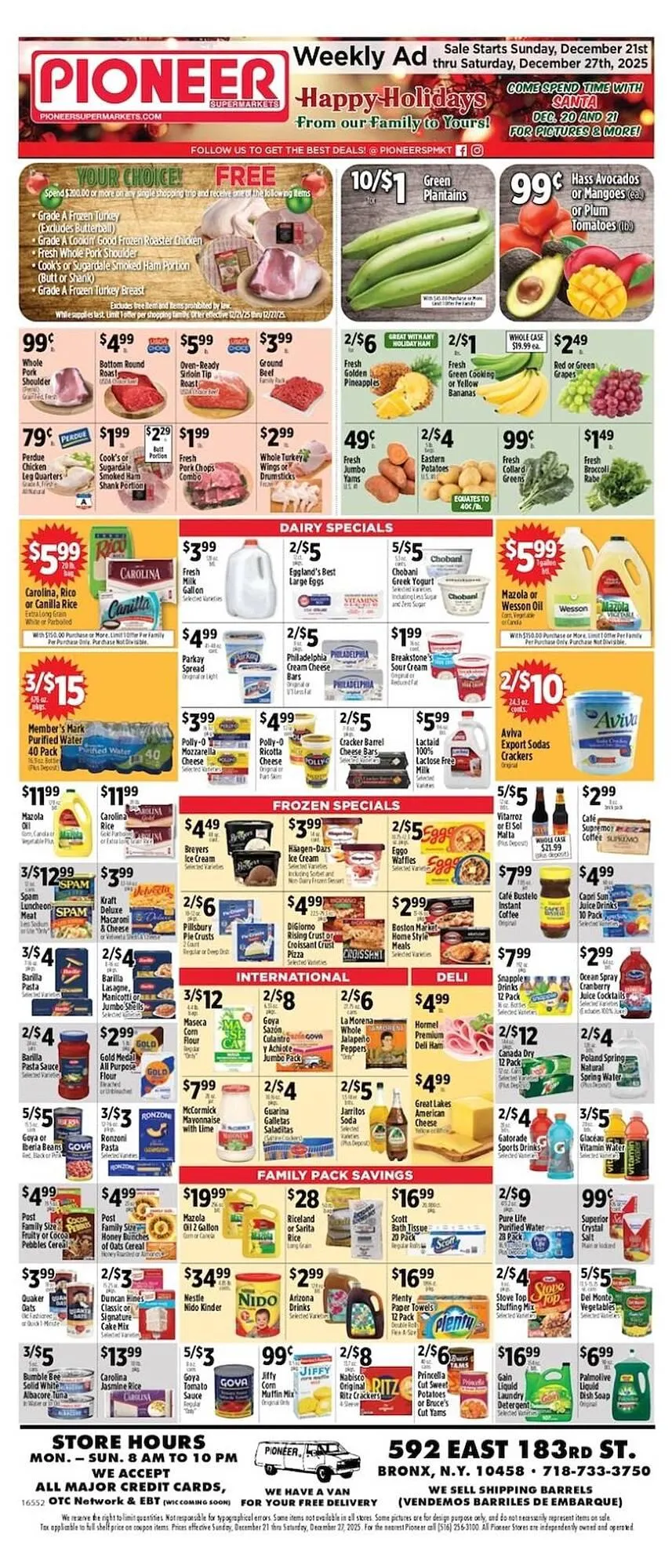 Weekly ad Pioneer Supermarkets weekly ad from December 21 to December 27 2025 - Page 1