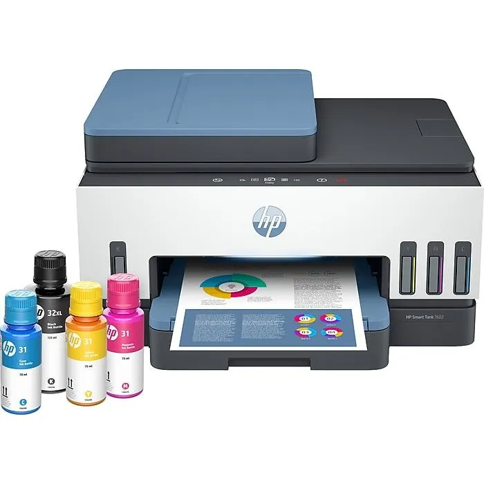 HP Smart Tank 7602 Wireless Color All-in-One Ink Tank Printer,