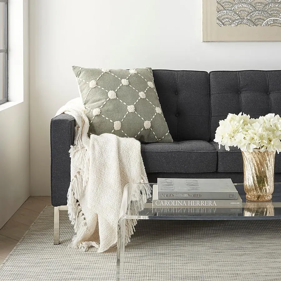Mina Victory Life Styles 20-in x 20-in Sage Square Indoor Decorative Pillow