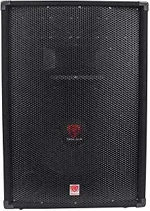 Rockville RSG15.4 15" 1500W 3-Way 4-Ohm Passive PA Speaker, High-Power Drivers, Durable Build, Wide Frequency Range, for DJs and Live Events