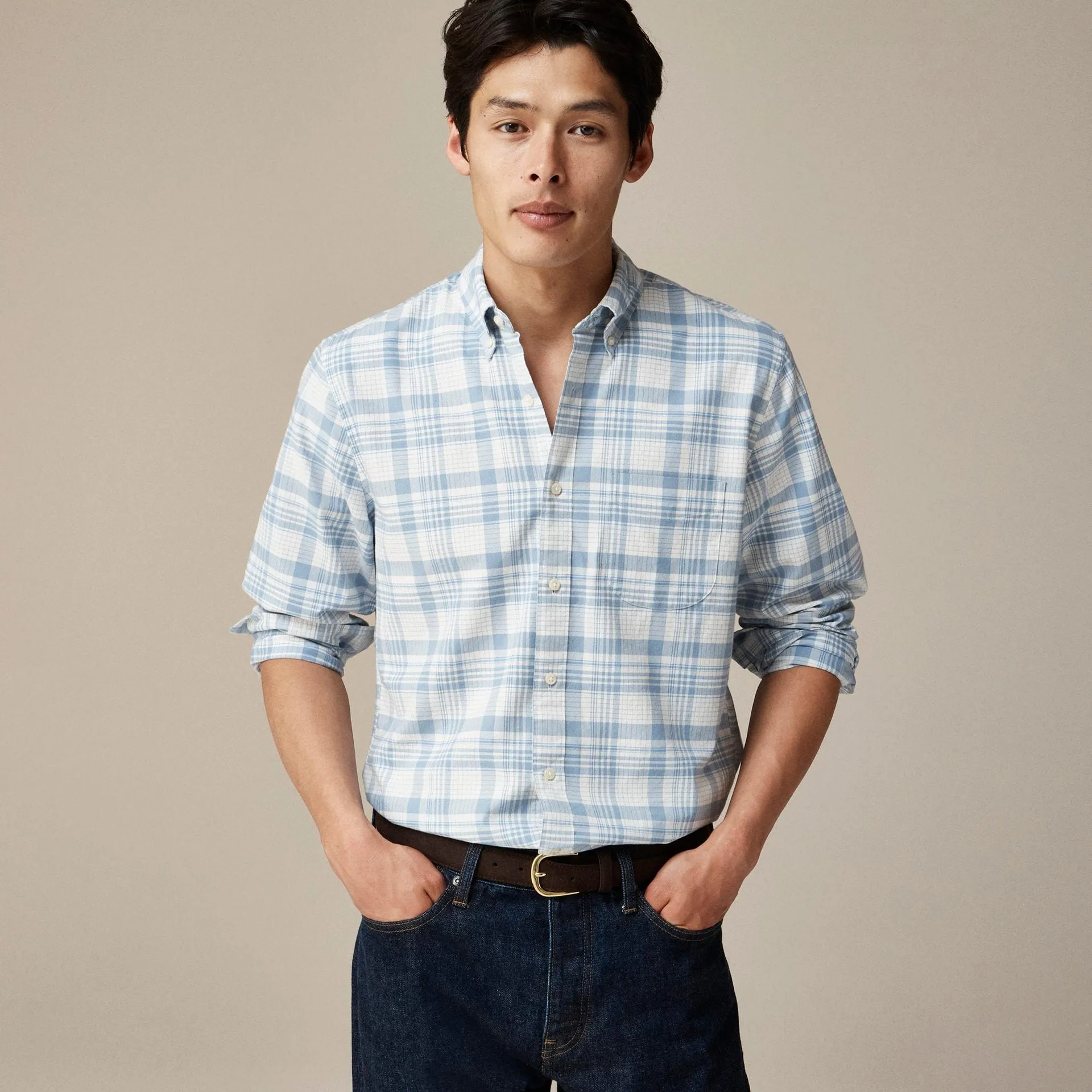 Relaxed Broken-in organic cotton oxford shirt