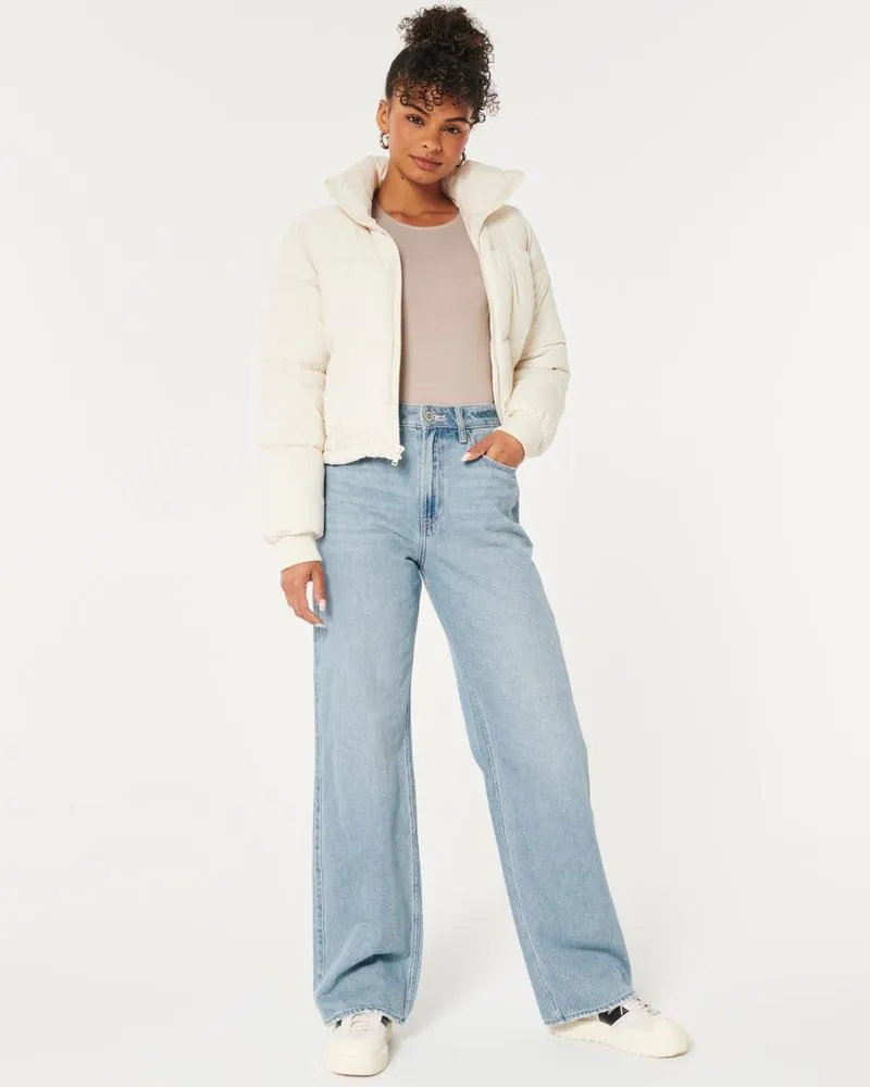 Ultra High-Rise Medium Wash Baggy Jeans