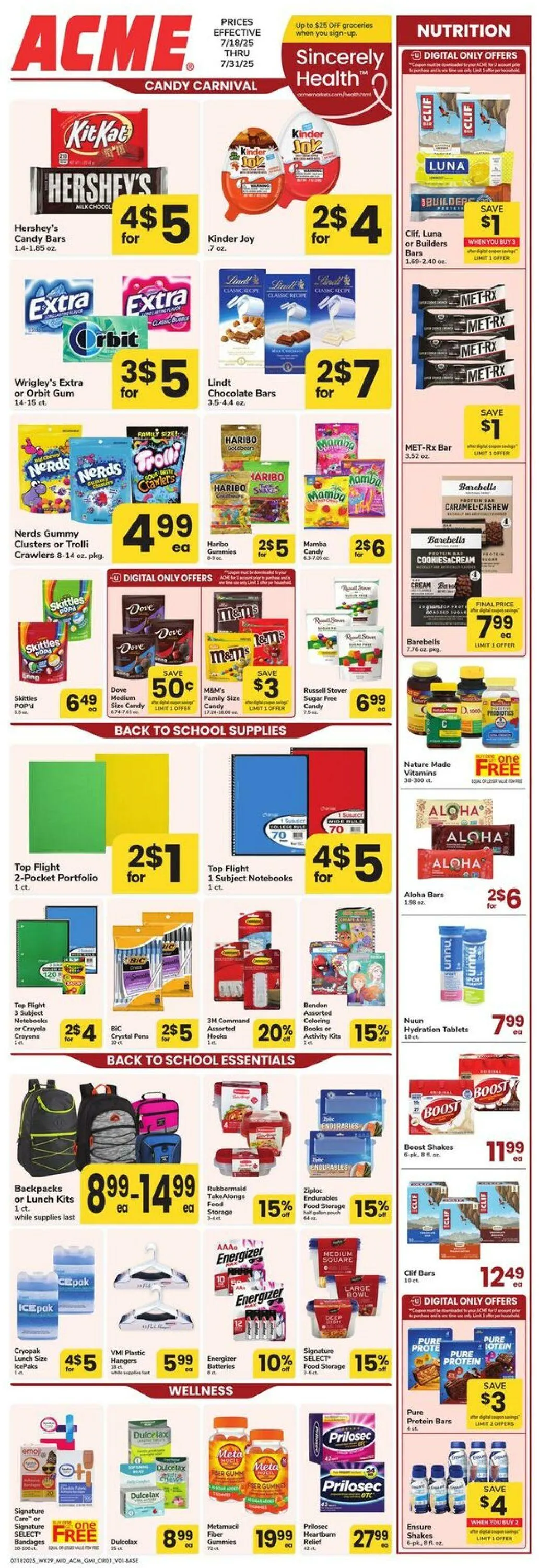 Weekly ad Acme Current weekly ad from July 18 to July 31 2025 - Page 1