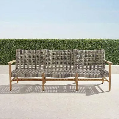 Isola Sofa in Natural Teak & Driftwood Wicker