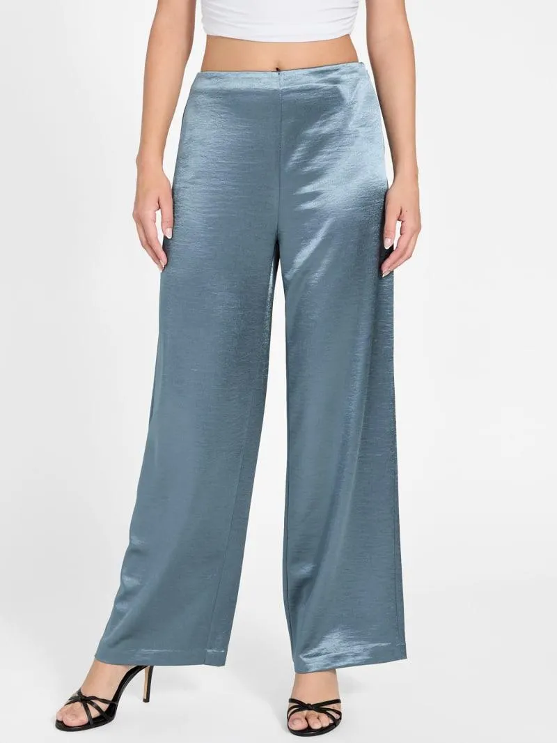 Satin wide leg pants