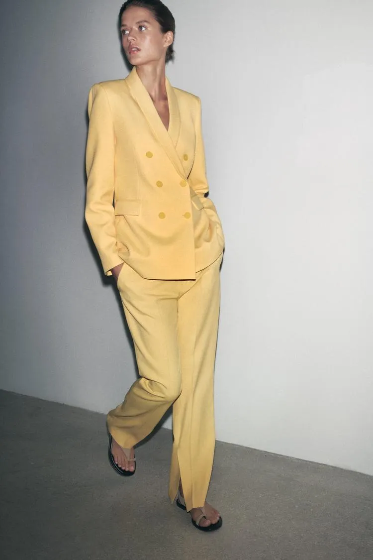 PANTALONI FLARE CON SPACCHI ZW COLLECTION