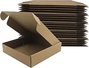 9x9x2 Inches Shipping Boxes Set of 25, Brown Corrugated Mailing Cardboard Box Literature Mailer for Packing Small Business Moving and Storage,E-Commerce Packaging (9"×9“×2”)