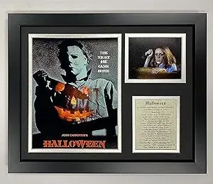 Legends Never Die Michael Myers Halloween Classic Horror Movie Collectible | Framed Photo Collage Wall Art Decor - 12"x15"