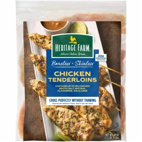 Heritage Farm Frozen Raw Boneless Skinless Chicken