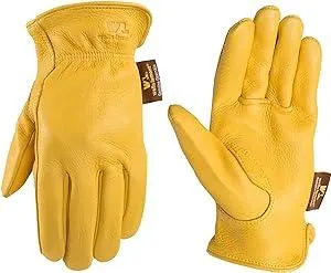 Wells Lamont Women’s Soft Deerskin Full Leather Gloves, Small (987S), Yellow