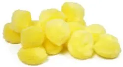 1-1/2" Yellow Craft Pom Poms (Package of 3 pieces)