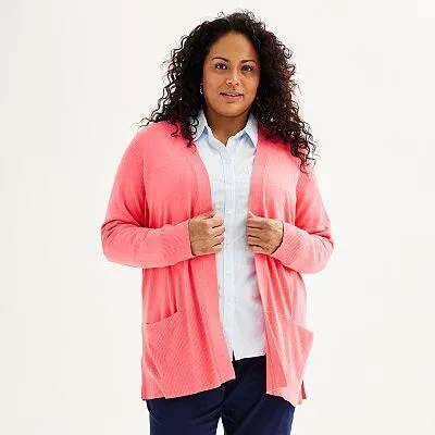 Plus Size Croft & Barrow® Cardigan with Pockets