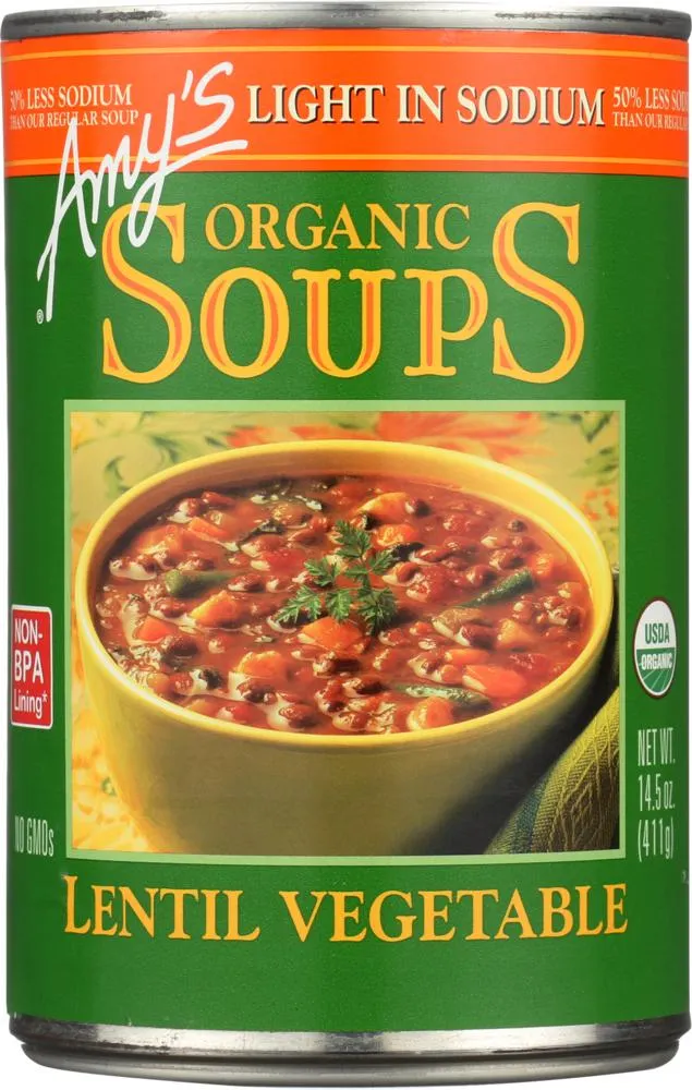 Organic Lentil Veggie Soup (Low Sodium)