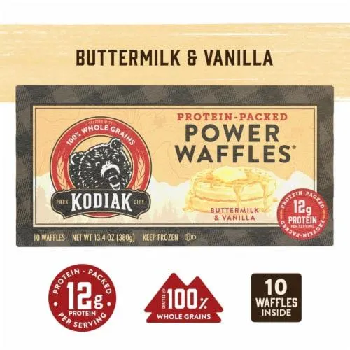 Kodiak® Protein-Packed Buttermilk & Vanilla Frozen Power Waffles®