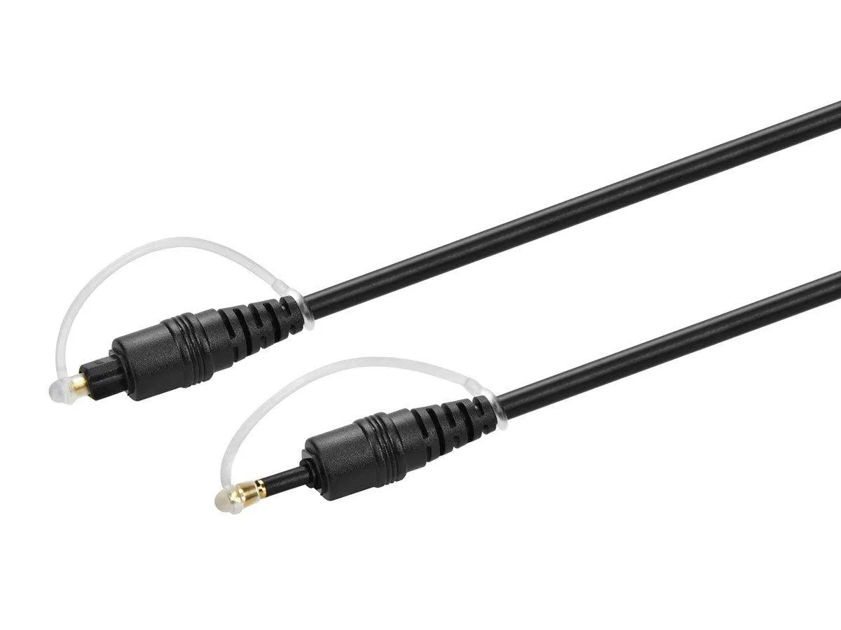 Monoprice S/PDIF Digital Optical Audio Cable, Toslink to Mini Toslink, 6ft