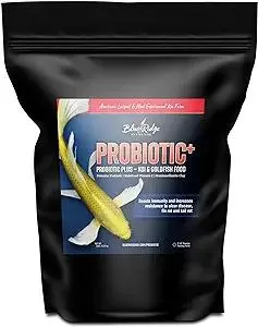 Blue Ridge Koi Fish Food 5lb - Koi Food 3/16” Probiotic Plus, Goldfish Food, Premium Fish Food for Ponds, Ponds Fish Food, Koi Food Fall and Winter Fish Food, Floating Pond Pellets