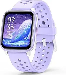 Kids Smart Watch Girls Boys, Smart Girls Watch for Kids Smart Watch Gifts for 4-16 Years Old with Sleep Mode Multiple Sports Modes Pedometer Birthday Gift for Boys Girls (Purple)