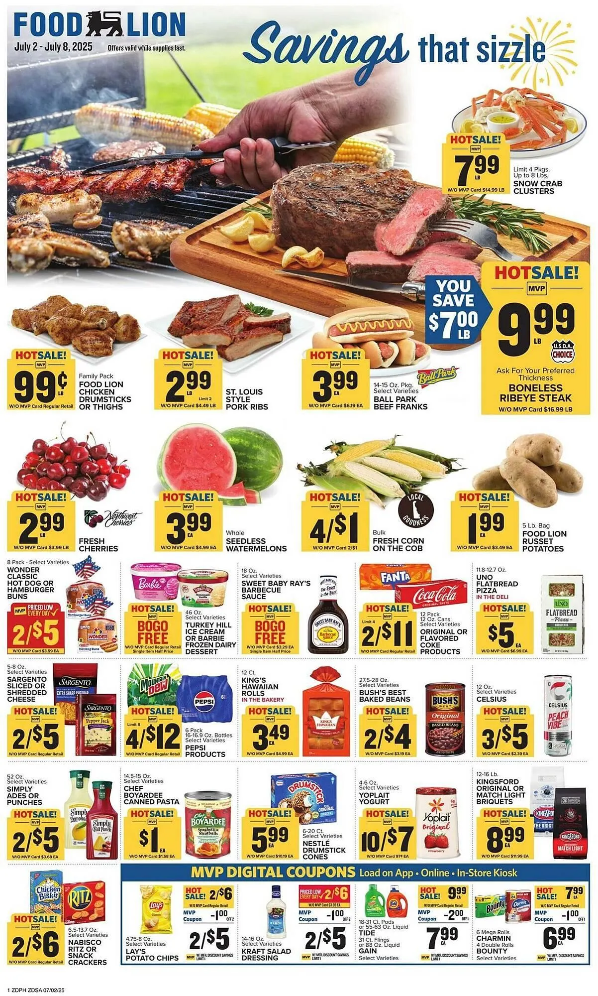 Weekly ad Food Lion Weekly Ad from July 2 to July 8 2025 - Page 1